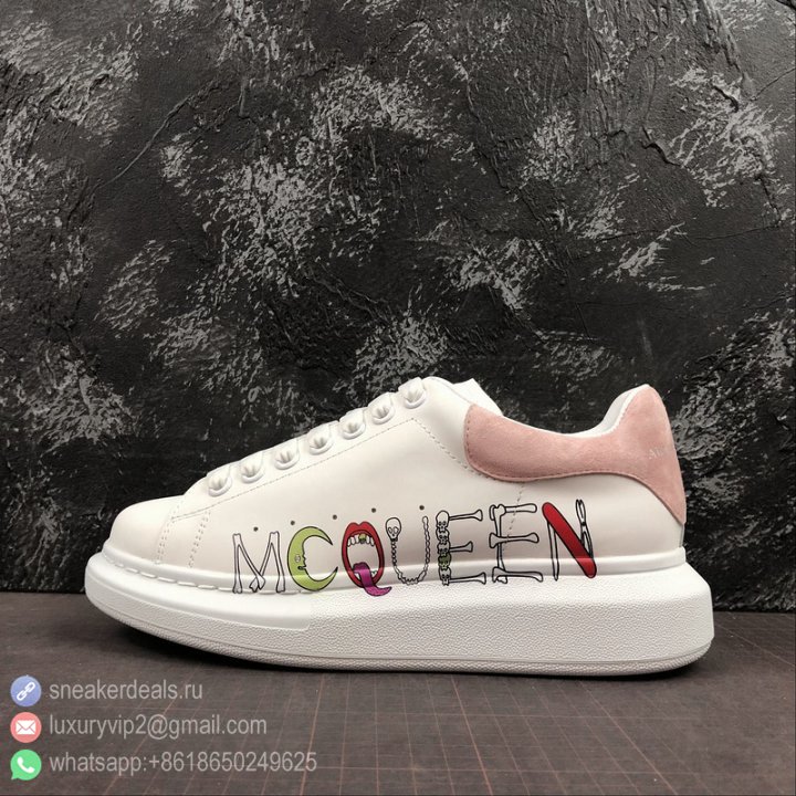 Alexander McQueen 5D Print 2019 Women Sneakers 376814 Pink